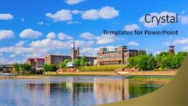  Presentation with columbus - Beautiful theme featuring columbus georgia usa downtown skyline backdrop and a  colored foreground