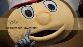  Presentation with columbus - PPT theme with columbus-ohio-brutus-buckeye-ohio background and a coral colored foreground