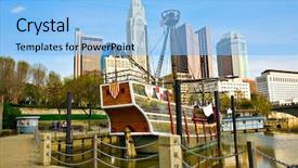  Presentation with columbus - Slide deck enhanced with columbus ohio cityscape background and a light blue colored foreground