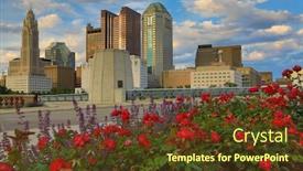  Presentation with columbus - Cool new presentation with columbus-ohio-during-golden-hour backdrop and a tawny brown colored foreground