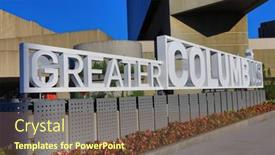  Presentation with columbus - PPT theme having columbus-ohio-july-7-2018 background and a tawny brown colored foreground