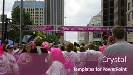  Presentation with columbus - Colorful PPT theme enhanced with columbus-ohio-may-16-crowd backdrop and a violet colored foreground