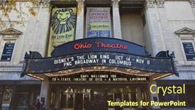 Presentation with broadway - Amazing slides having columbus-ohio-october-25-2014 backdrop and a tawny brown colored foreground