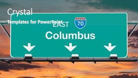  Presentation with columbus - Presentation design having columbus-ohio-route-70-east and a  colored foreground