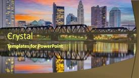  Presentation with columbus - Presentation theme enhanced with columbus-ohio-usa-downtown background and a tawny brown colored foreground