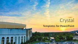  Presentation with columbus - Beautiful theme featuring columbus-ohio-usa-july-10 backdrop and a blonde colored foreground