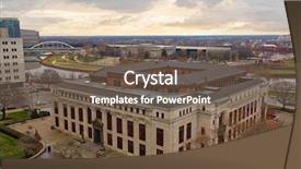  Presentation with columbus - Presentation theme with columbus ohio's city hall background and a tawny brown colored foreground