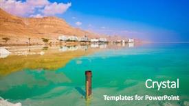  Presentation with water heat - PPT theme featuring column - water level indicator turquoise background and a  colored foreground