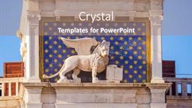  Presentation with lion - Cool new theme with column-are-decorated-with-winged backdrop and a coral colored foreground