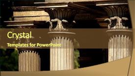  Presentation with roman column - Colorful theme enhanced with column detail from old public backdrop and a tawny brown colored foreground