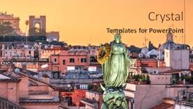  Presentation with rome - Slide deck with column-of-the-immaculate-conception background and a yellow colored foreground