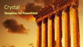  Presentation with ancient ruins - Theme enhanced with column-ruins-over-sunset-ancient background and a  colored foreground