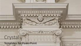  Presentation with patterns - Audience pleasing PPT layouts consisting of column-top-gypsum-stucco-molding backdrop and a light gray colored foreground