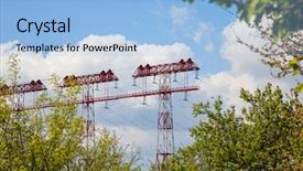  Presentation with high voltage - Cool new presentation theme with column with the high-voltage backdrop and a light blue colored foreground