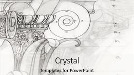  Presentation with architectural - PPT layouts consisting of columns - architectural drawing - detail column background and a white colored foreground