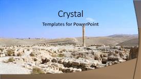  Presentation with middle east - Theme having columns - column and ruins of king background and a light gray colored foreground