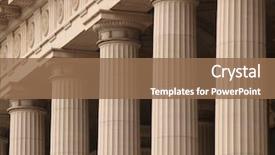  Presentation with steps - PPT theme featuring motley cow graze background and a tawny brown colored foreground