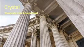  Presentation with old west vintage compass - Amazing presentation theme having columns - vintage old justice courthouse column backdrop and a violet colored foreground