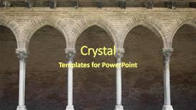  Presentation with arches - Slide deck enhanced with columns and arches of cloister background and a tawny brown colored foreground