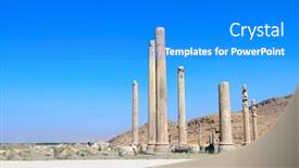  Presentation with heritage - Theme featuring columns-and-ruins-of-apadana background and a gray colored foreground