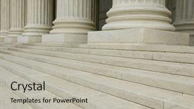  Presentation with roman column - Beautiful slide set featuring columns and steps background texture backdrop and a light gray colored foreground