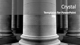  Presentation with architecture columns - Presentation theme having columns of an old building architecture background and a gray colored foreground