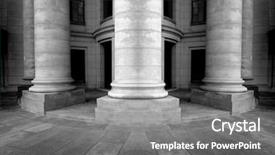  Presentation with architecture columns - Cool new presentation theme with columns of an old building architecture backdrop and a gray colored foreground