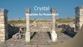  Presentation with albania - PPT layouts enhanced with vlora - columns of episcopal complex background and a teal colored foreground