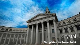  Presentation with architecture columns - Presentation theme enhanced with columns-of-marble background and a dark gray colored foreground