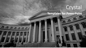  Presentation with architecture columns - Theme featuring columns-of-marble background and a gray colored foreground