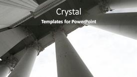  Presentation with architecture columns - PPT theme with columns-of-marble background and a dark gray colored foreground