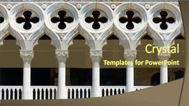  Presentation with venice - Slide deck enhanced with columns of the doge background and a tawny brown colored foreground
