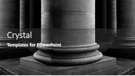  Presentation with bank building - Theme having columns-on-old-building-bank background and a  colored foreground