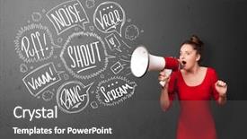  Presentation with pretty girl - Audience pleasing theme consisting of cosmetics for lips dried flowers backdrop and a white colored foreground.