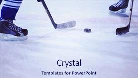  Presentation with ice hockey - Beautiful slides featuring comaps - ice hockey sport players comptetition backdrop and a sky blue colored foreground