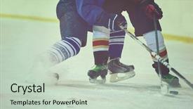  Presentation with ice hockey - Presentation having comaps - ice hockey sport players comptetition background and a soft green colored foreground