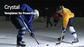  Presentation with ice hockey - Slide deck consisting of comaps - ice hockey sport players comptetition background and a black colored foreground