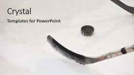  Presentation with ice hockey - Cool new slides with comaps - ice hockey sport players comptetition backdrop and a light gray colored foreground