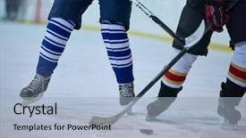  Presentation with ice hockey - Amazing slide set having comaps - ice hockey sport players comptetition backdrop and a  colored foreground