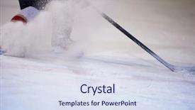  Presentation with ice hockey - PPT layouts having comaps - ice hockey sport players comptetition background and a sky blue colored foreground
