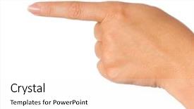  Presentation with woman covering man mouth hand - Cool new presentation theme with comaps - woman hand making sign isolated backdrop and a white colored foreground