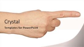  Presentation with mobile phone in woman hand - Theme consisting of comaps - woman hand making sign isolated background and a coral colored foreground