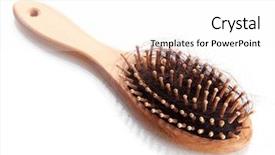  Presentation with hair brush - Slides enhanced with comb brush with lost hair background and a white colored foreground