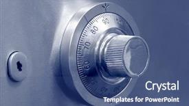  Presentation with combination lock - Presentation having combination dial safe lock background and a ocean colored foreground