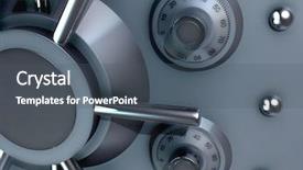  Presentation with combination lock - Audience pleasing PPT layouts consisting of combination lock - bank safe backdrop and a dark gray colored foreground