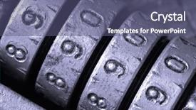  Presentation with combination lock - Slides with combination lock - detail of a old code background and a ocean colored foreground