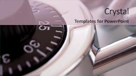  Presentation with combination lock - Colorful theme enhanced with combination lock and a silver backdrop and a soft green colored foreground