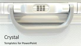  Presentation with combination lock - Beautiful theme featuring combination lock and handle backdrop and a white colored foreground