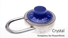  Presentation with combination lock - Amazing PPT layouts having combination lock isolated on white backdrop and a white colored foreground