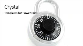  Presentation with combination lock - Amazing PPT layouts having combination lock on a white backdrop and a white colored foreground